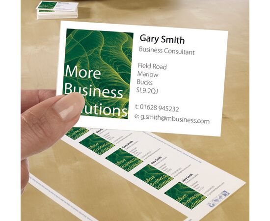 Визитные карточки Quick&Clean [C32011-25] односторонние матовые (белые, 200 г/м², 85х54 мм) фотография 4