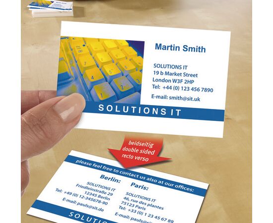 Визитные карточки Quick&Clean [C32016-10] двусторонние матовые (ультрабелые, 220 г/м², 85х54 мм) фотография 4