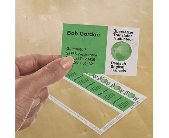 Визитные карточки Quick&Clean [C32094-10] односторонние матовые (серый мрамор, 220 г/м², 85х54 мм) фотография 4