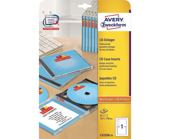 Вкладыши [C32250-25] для СD/DVD боксов (151х118 мм) фотография 3