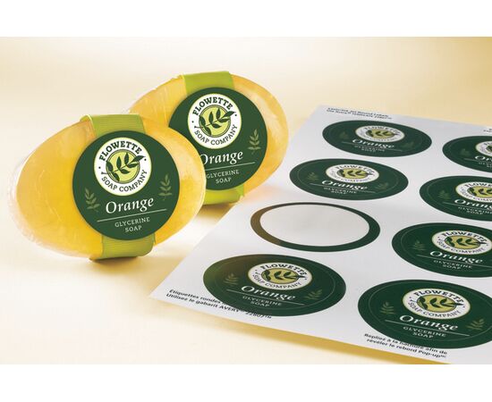 Этикетки [C6079-10] самоклеящиеся глянцевые с фотокачеством для струйных принтеров (овальные, 63.5x42.3 мм) фотография 4