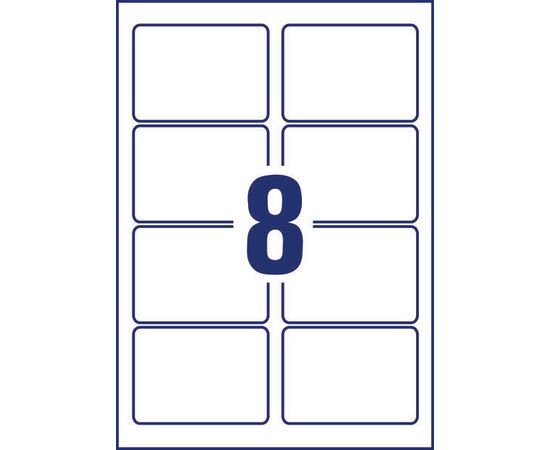 Этикетки [C6081-10] самоклеящиеся глянцевые с фотокачеством для струйных принтеров (88.9x63.5 мм) фотография 2