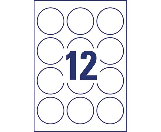 Этикетки [C6082-10] самоклеящиеся глянцевые с фотокачеством для струйных принтеров (Ø60 мм) фотография 2