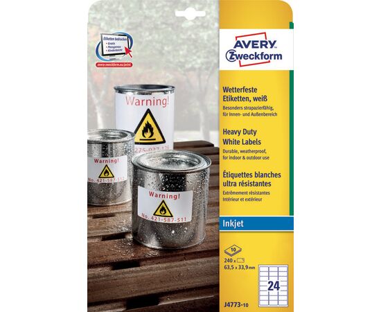 Всепогодные пленочные этикетки [J4773-10] для струйных принтеров (63.5х42.3 мм) фотография 3