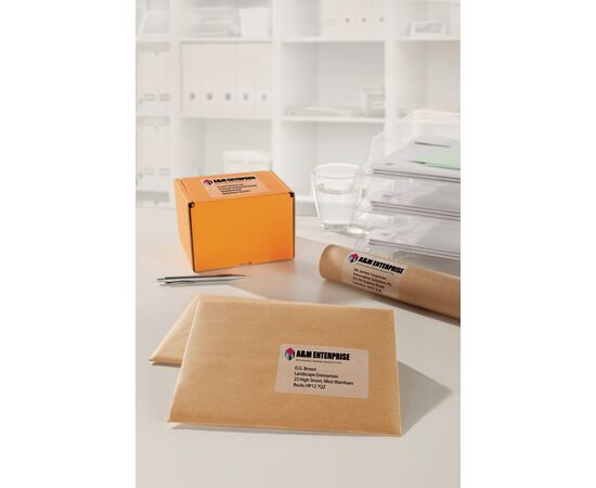 Прозрачные адресные этикетки [J8567-25] для струйных принтеров (210x297 мм) фотография 4