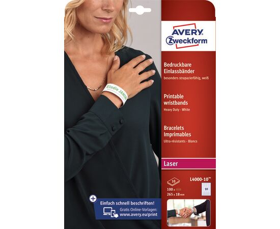 Браслеты [L4000-10] самоклеящиеся (белые, 265х18 мм) фотография 3