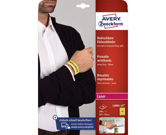 Браслеты [L4001-10] самоклеящиеся (желтые, 265х18 мм) фотография 3