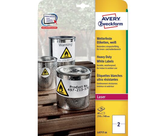 Всепогодные пленочные этикетки [L4717-20] ( 210x148 мм) фотография 3