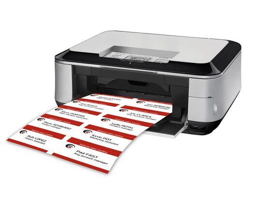 Вкладыши [L4727-20] для бейджей с микроперфорацией (белые, 54x90 мм) фотография 5