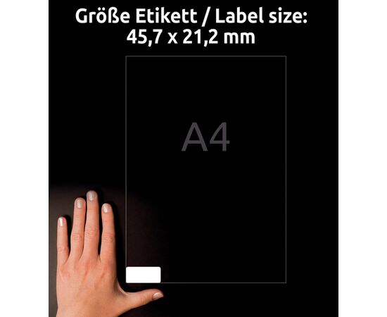 Этикетки самоклеящиеся удаляемые [L4736REV-100] (45.7x21.2 мм) фотография 5