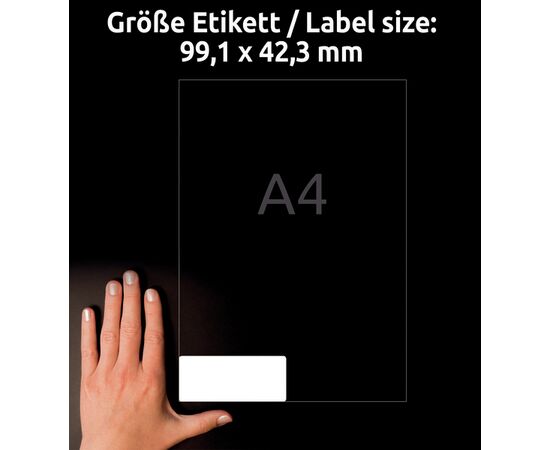 Этикетки самоклеящиеся удаляемые [L4743REV-100] (99.1x42.3 мм) фотография 5