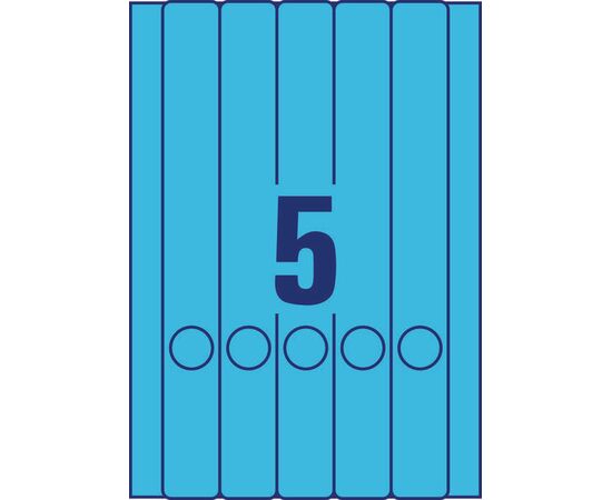 Самоклеящиеся этикетки [L4749-20] для узких папок (синие, 38x297 мм) фотография 2