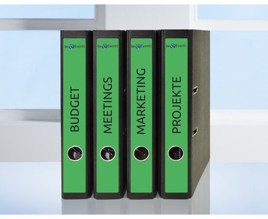 Самоклеящиеся этикетки [L4750-20] для узких папок (зеленые, 38x297 мм) фотография 6