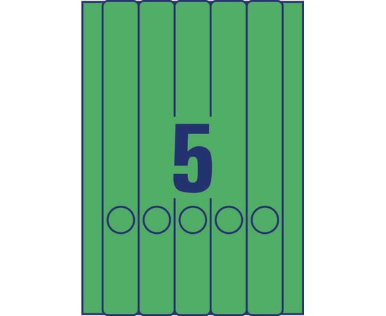 Самоклеящиеся этикетки [L4750-20] для узких папок (зеленые, 38x297 мм) фотография 2