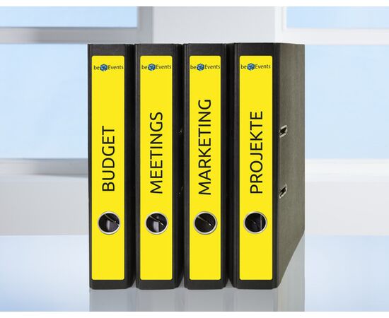 Самоклеящиеся этикетки [L4751-20] для узких папок (желтые, 38x297 мм) фотография 6