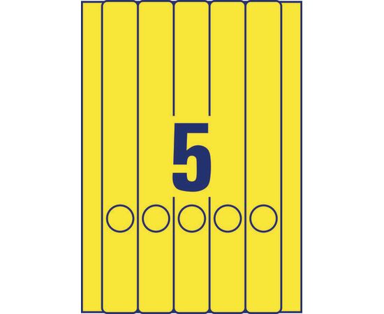 Самоклеящиеся этикетки [L4751-20] для узких папок (желтые, 38x297 мм) фотография 2