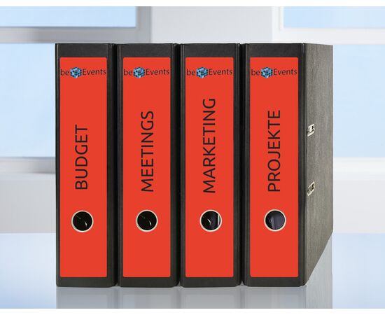 Самоклеящиеся этикетки [L4752-20] для широких папок (красные, 61x297 мм) фотография 6