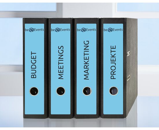 Самоклеящиеся этикетки [L4753-20] для широких папок (синие, 61x297 мм) фотография 6