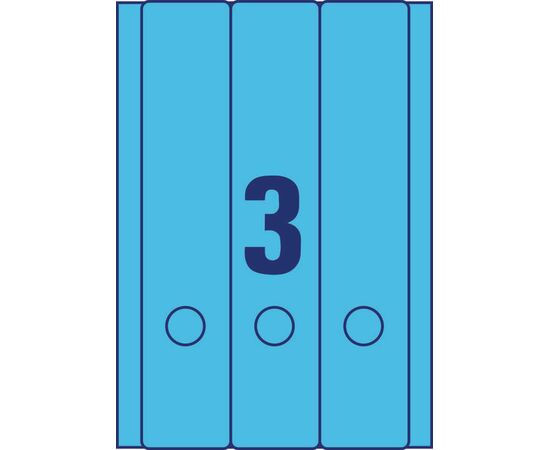 Самоклеящиеся этикетки [L4753-20] для широких папок (синие, 61x297 мм) фотография 2