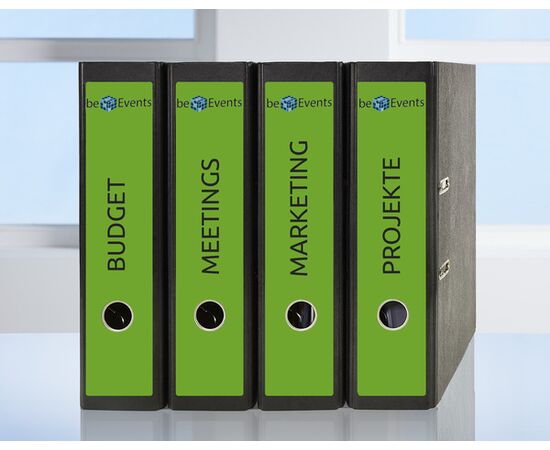 Самоклеящиеся этикетки [L4754-20] для широких папок (зеленые, 61x297 мм) фотография 6