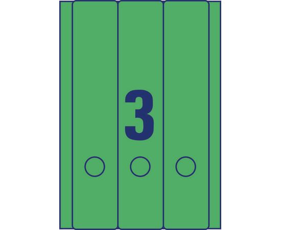 Самоклеящиеся этикетки [L4754-20] для широких папок (зеленые, 61x297 мм) фотография 2