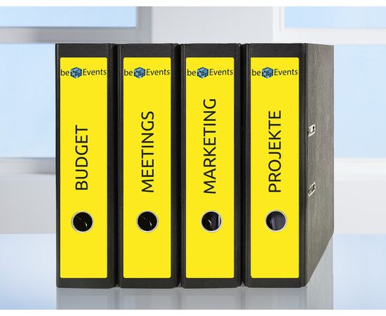 Самоклеящиеся этикетки [L4755-20] для широких папок (желтые, 61x297 мм) фотография 6