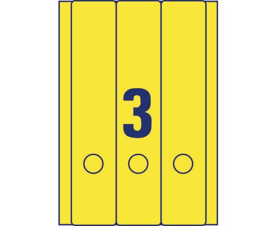 Самоклеящиеся этикетки [L4755-20] для широких папок (желтые, 61x297 мм) фотография 2