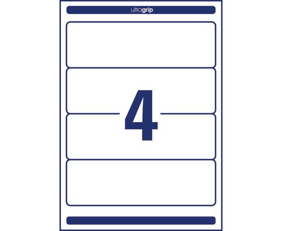 Самоклеящиеся этикетки [L4761-25] для широких папок (белые, 61x192 мм) фотография 2