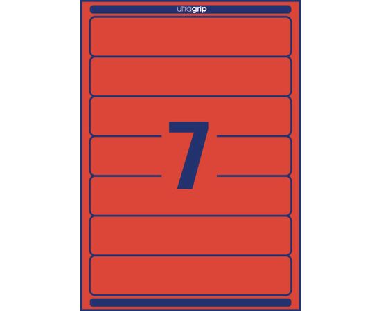 Самоклеящиеся этикетки [L4762-20] для узких папок (красные, 38x192 мм) фотография 2