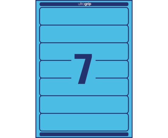 Самоклеящиеся этикетки [L4763-20] для узких папок (синие, 38x192 мм) фотография 2