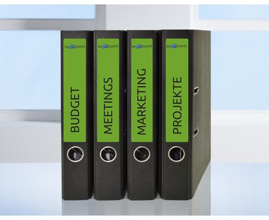 Самоклеящиеся этикетки [L4764-20] для узких папок (зеленые, 38x192 мм) фотография 6