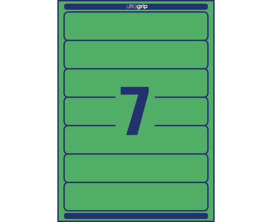 Самоклеящиеся этикетки [L4764-20] для узких папок (зеленые, 38x192 мм) фотография 2