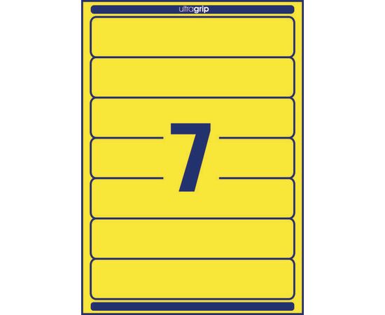 Самоклеящиеся этикетки [L4765-20] для узких папок (желтые, 38x192 мм) фотография 2