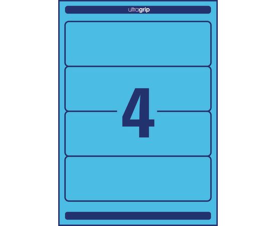 Самоклеящиеся этикетки [L4767-100] для широких папок (синие, 61x192 мм) фотография 2
