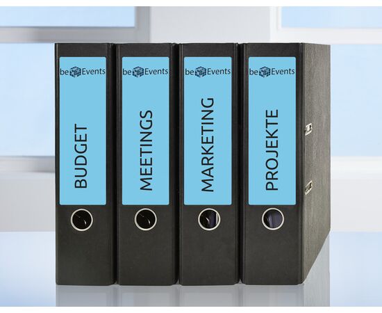 Самоклеящиеся этикетки [L4767-20] для широких папок (синие, 61x192 мм) фотография 6