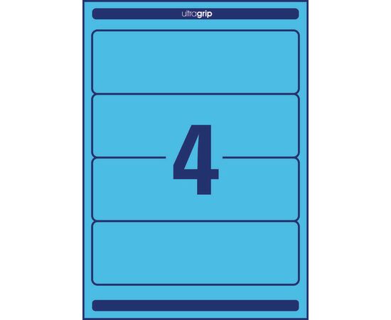 Самоклеящиеся этикетки [L4767-20] для широких папок (синие, 61x192 мм) фотография 2