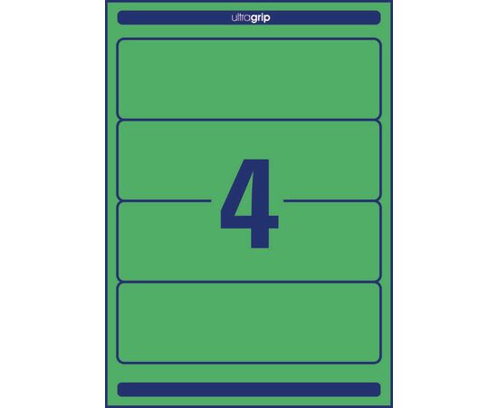Самоклеящиеся этикетки [L4768-100] для широких папок (зеленые, 61x192 мм) фотография 2