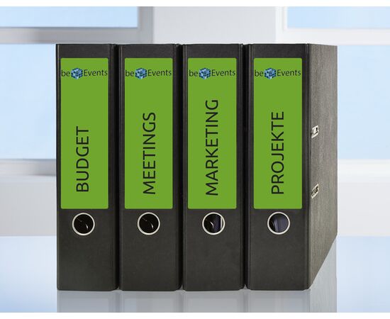 Самоклеящиеся этикетки [L4768-20] для широких папок (зеленые, 61x192 мм) фотография 6