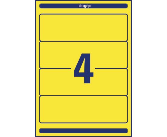 Самоклеящиеся этикетки [L4769-100] для широких папок (желтые, 61x192 мм) фотография 2
