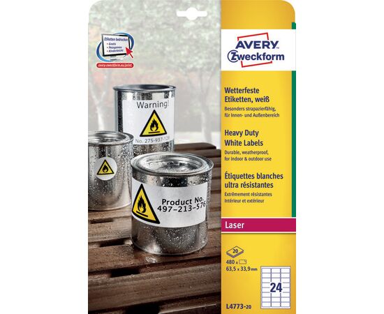 Всепогодные пленочные этикетки [L4773-20] ( 63.5x33.9 мм) фотография 3