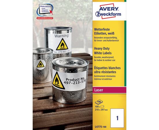 Всепогодные пленочные этикетки [L4775-100] ( 210x297 мм) фотография 3Всепогодные пленочные этикетки [L4775-100] ( 210x297 мм) фотография 4