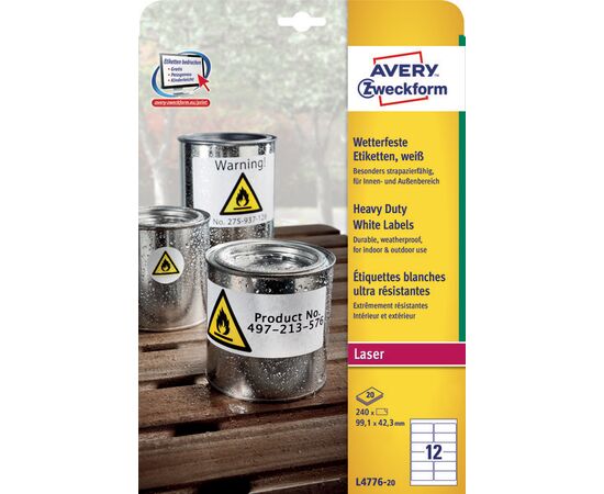 Всепогодные пленочные этикетки [L4776-20] ( 99.1x42.3 мм) фотография 3