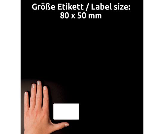 Самоклеящиеся бейджи [L4785-20] из ацетатного шелка для лазерных принтеров (белые, 80x50 мм) фотография 10