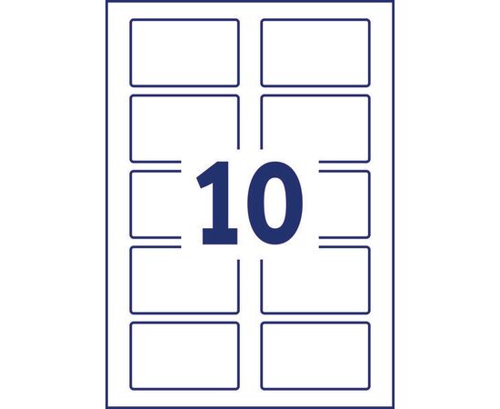 Самоклеящиеся бейджи [L4785-20] из ацетатного шелка для лазерных принтеров (белые, 80x50 мм) фотография 2