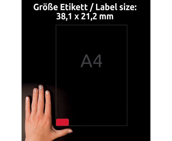 Этикетки [L4790-20] самоклеящиеся удаляемые (красные, 38.1х21.1 мм) фотография 5