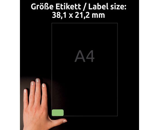 Этикетки [L4792-20] самоклеящиеся удаляемые (зеленые, 38.1х21.1 мм) фотография 5