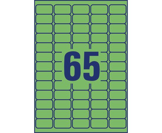 Этикетки [L4792-20] самоклеящиеся удаляемые (зеленые, 38.1х21.1 мм) фотография 2