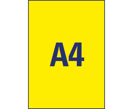 Этикетки [L6006-25] самоклеящиеся удаляемые (неоновые, желтые, 210x297 мм) фотография 2