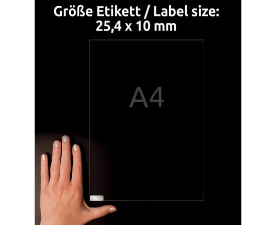 Серебристые полиэстерные этикетки [L6008-20] ( 25.4x10 мм) фотография 5