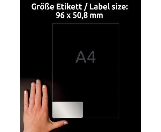 Серебристые полиэстерные этикетки [L6012-20] ( 96x50.8 мм) фотография 5